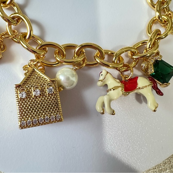 Kate Spade Winter Wonderland Goldtone Charm Bracelet with Colorful Accents - Picture 10 of 16